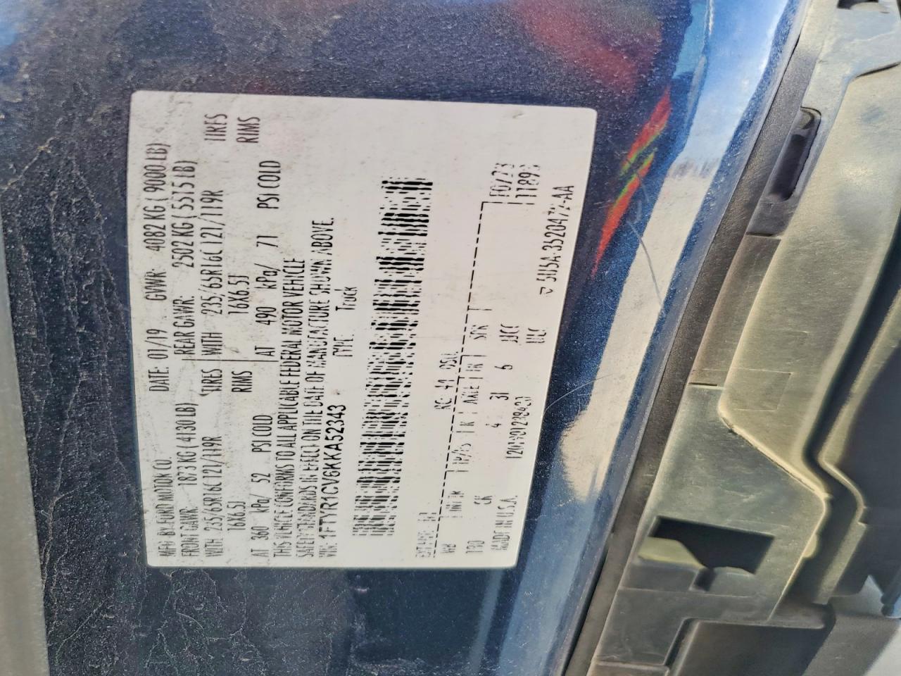 2019 FORD TRANSIT