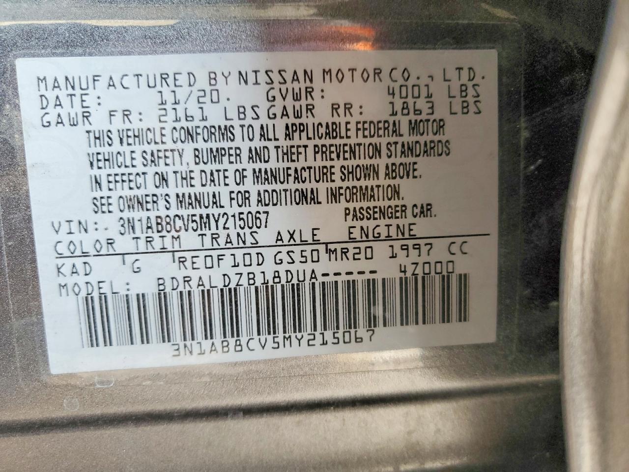2021 NISSAN SENTRA