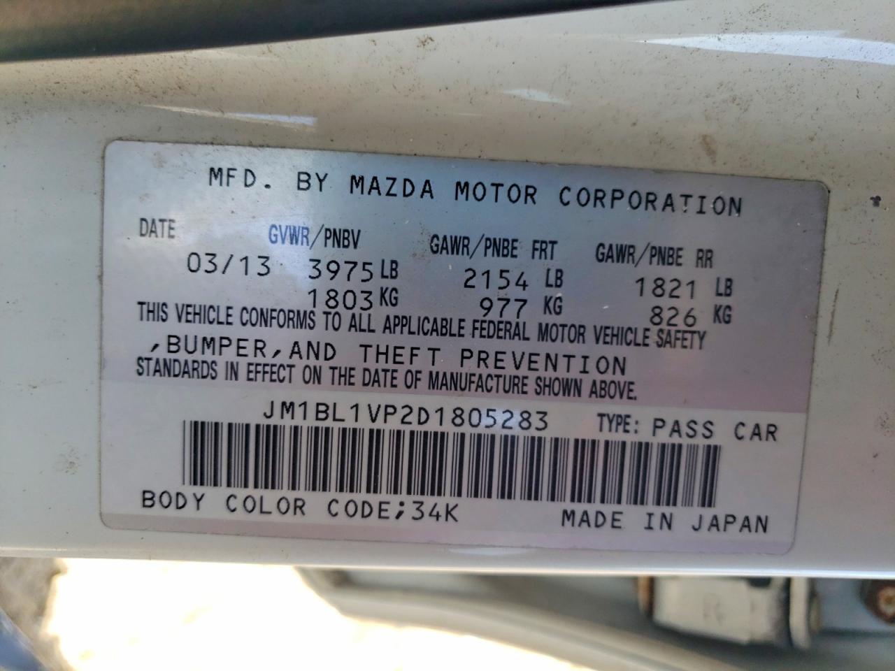 2013 MAZDA 3