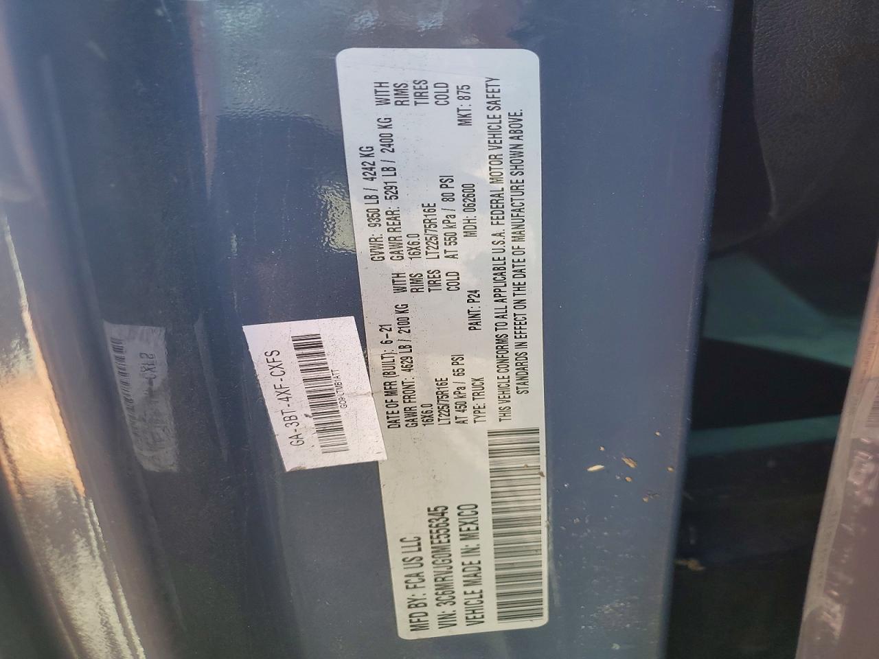 2025 RAM PROMASTER