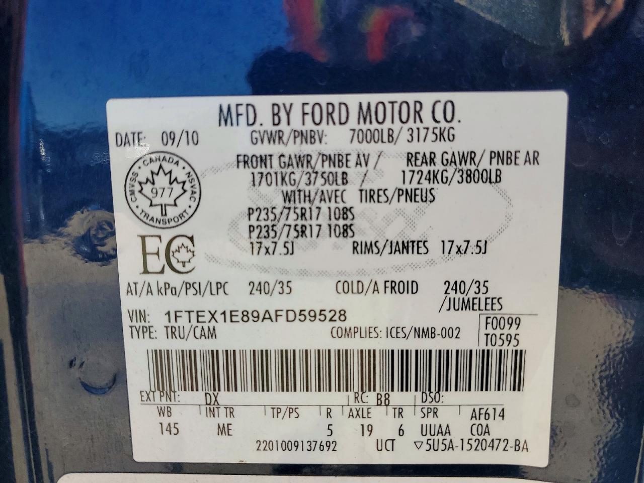 2010 FORD F150