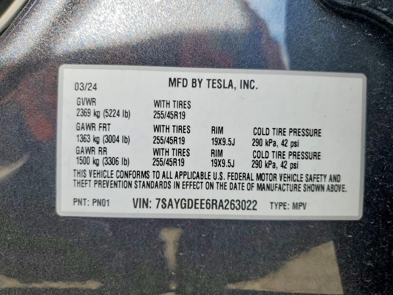 2024 TESLA MODEL Y