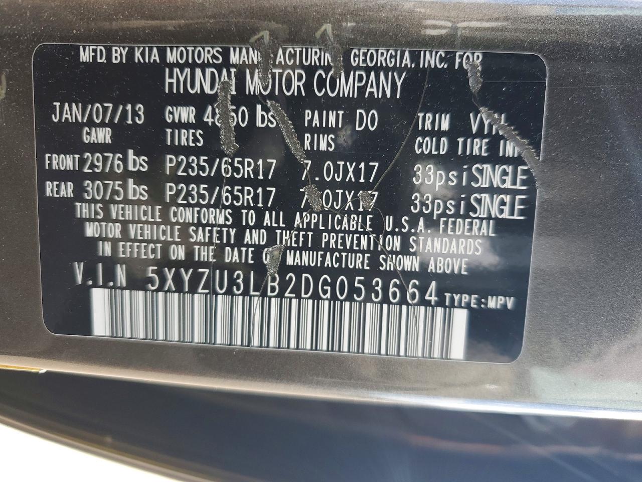 2013 HYUNDAI SANTA FE