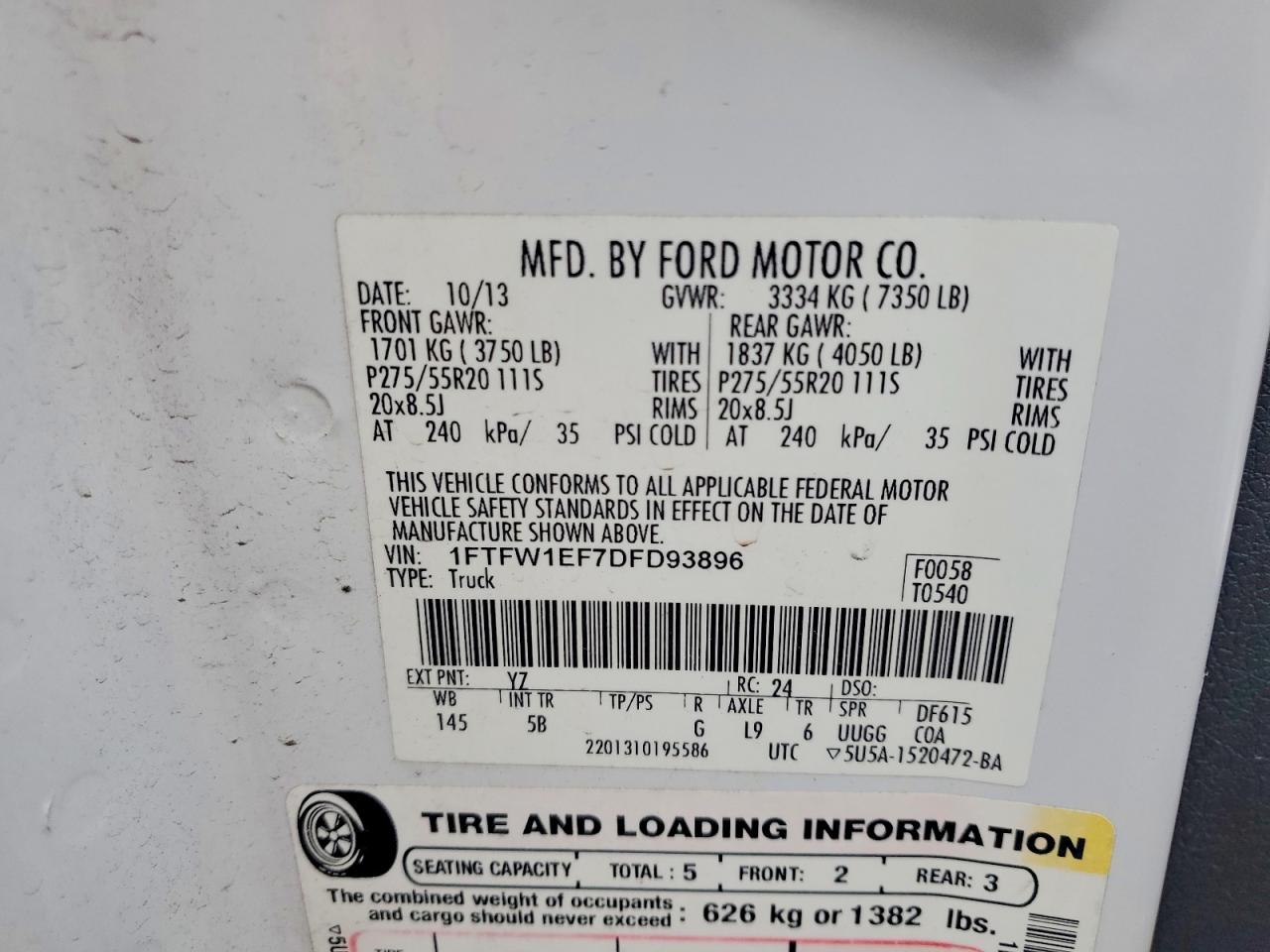 2013 FORD F150