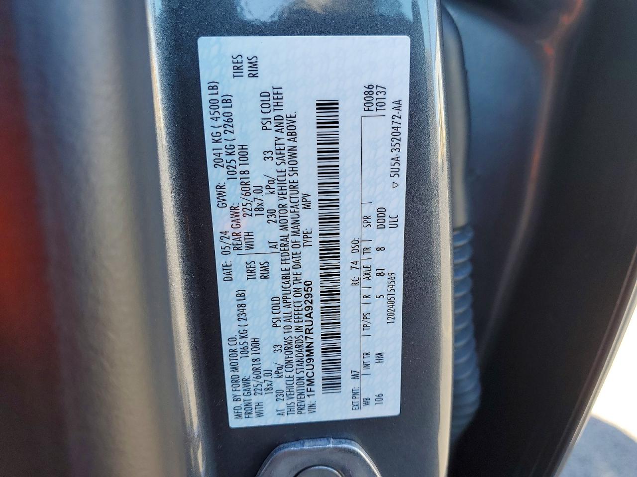 2024 FORD ESCAPE ST