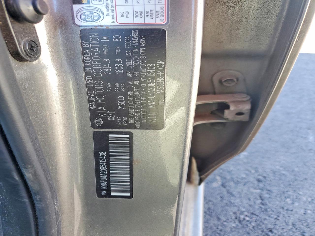 2011 KIA FORTE