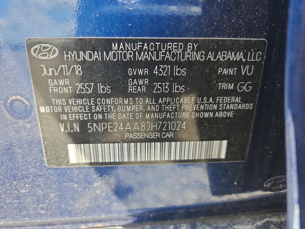 2018 HYUNDAI SONATA