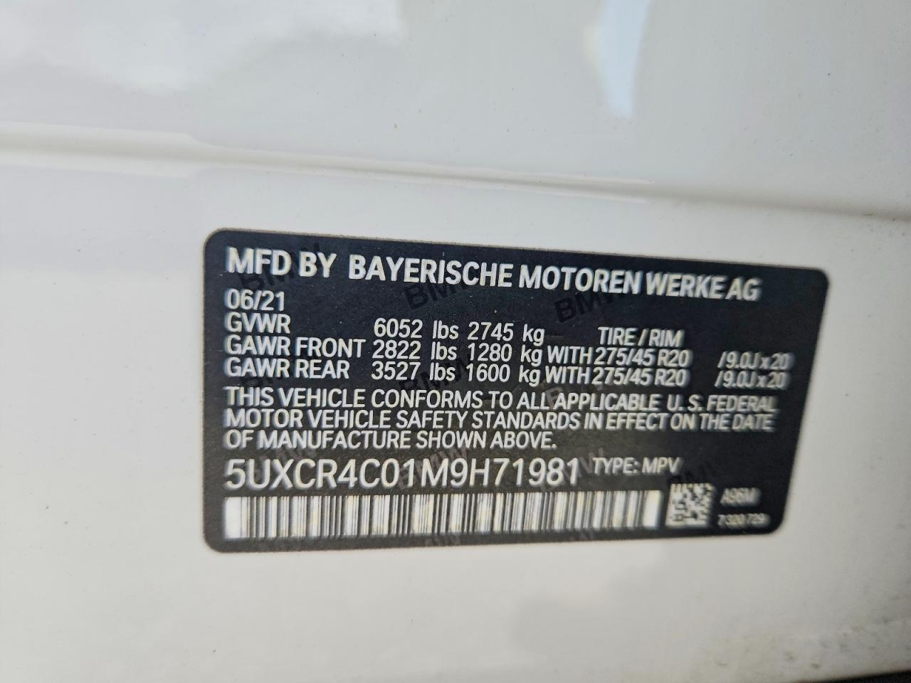 2021 BMW X5