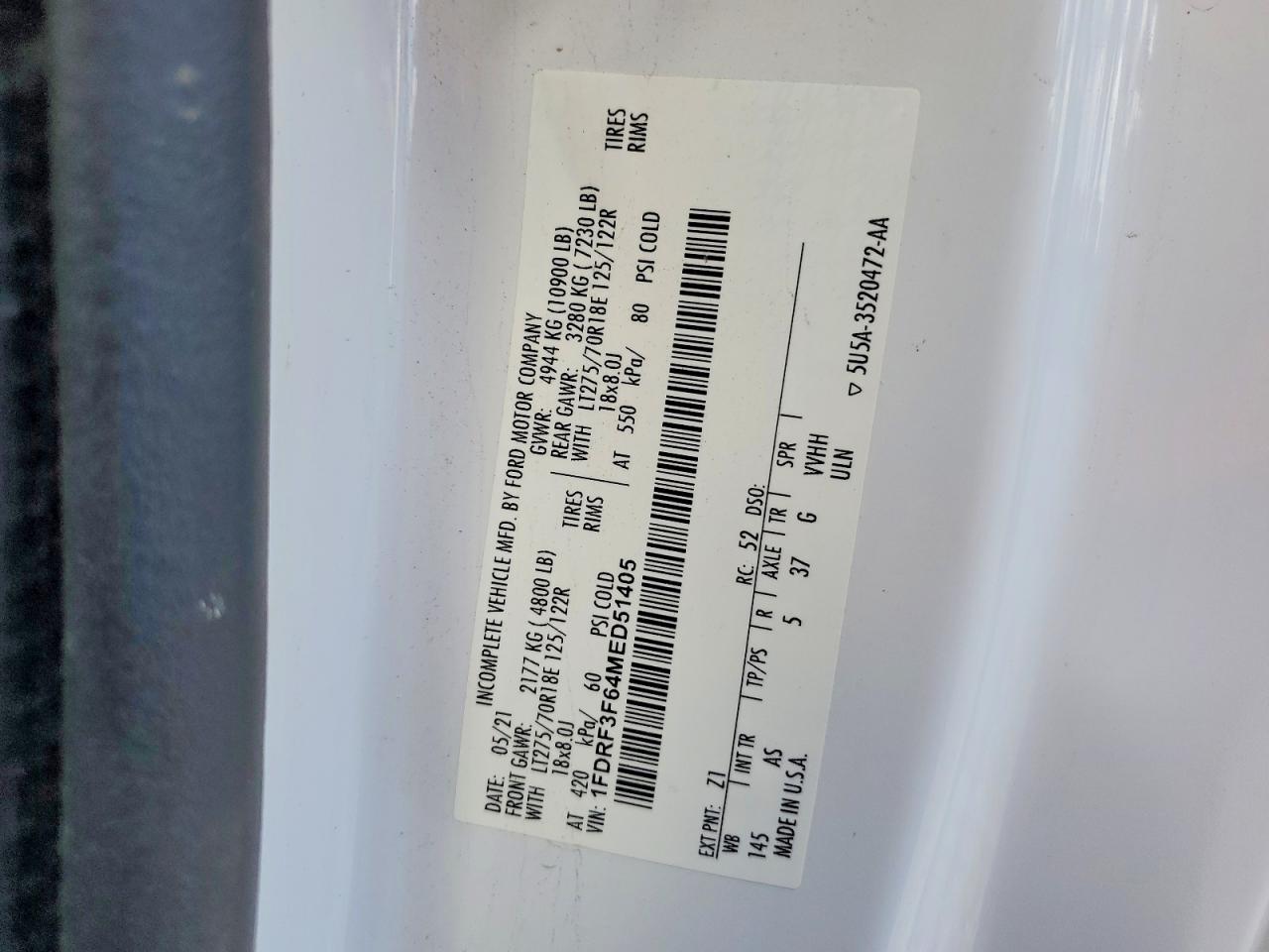 2021 FORD F350