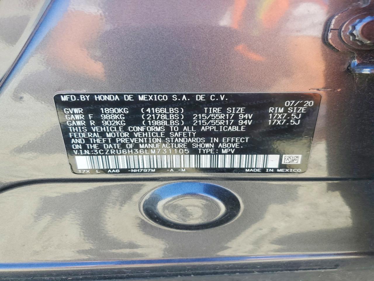 2020 HONDA HR-V