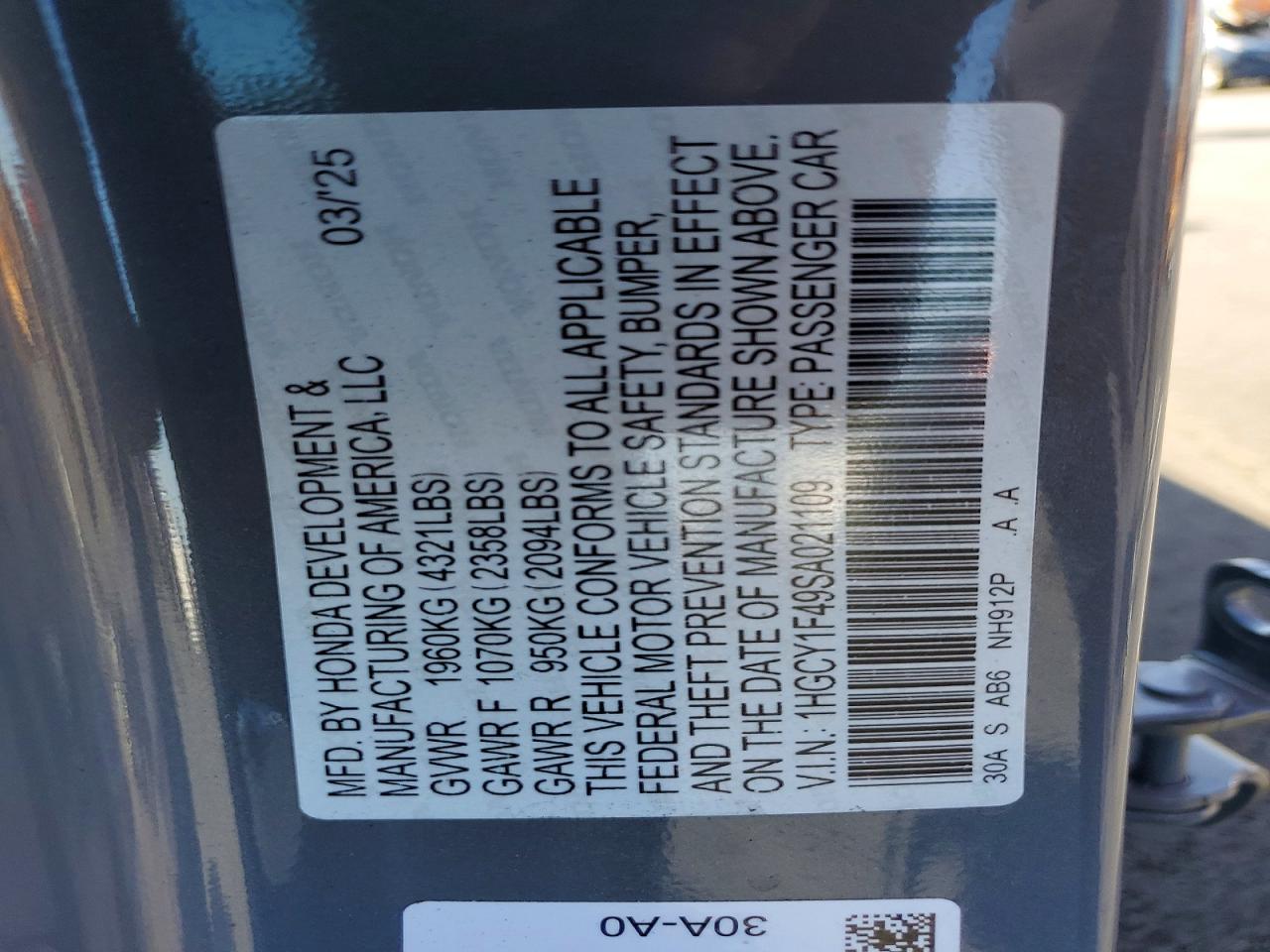 2025 HONDA ACCORD