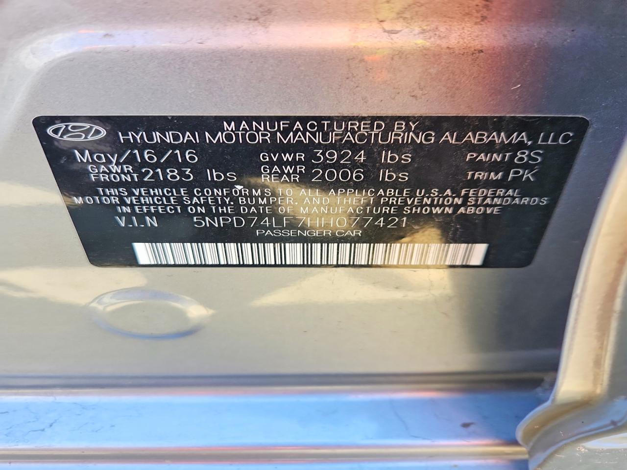 2017 HYUNDAI ELANTRA