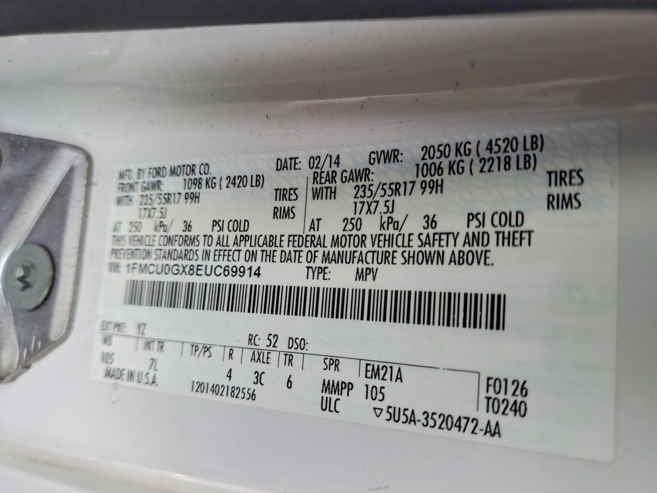 2014 FORD ESCAPE