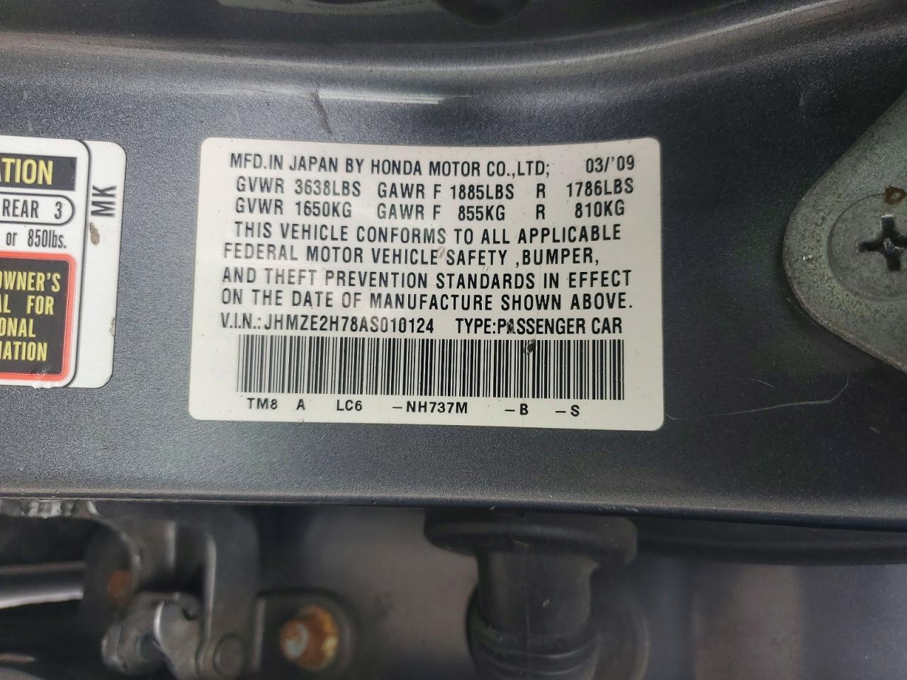 2010 HONDA INSIGHT
