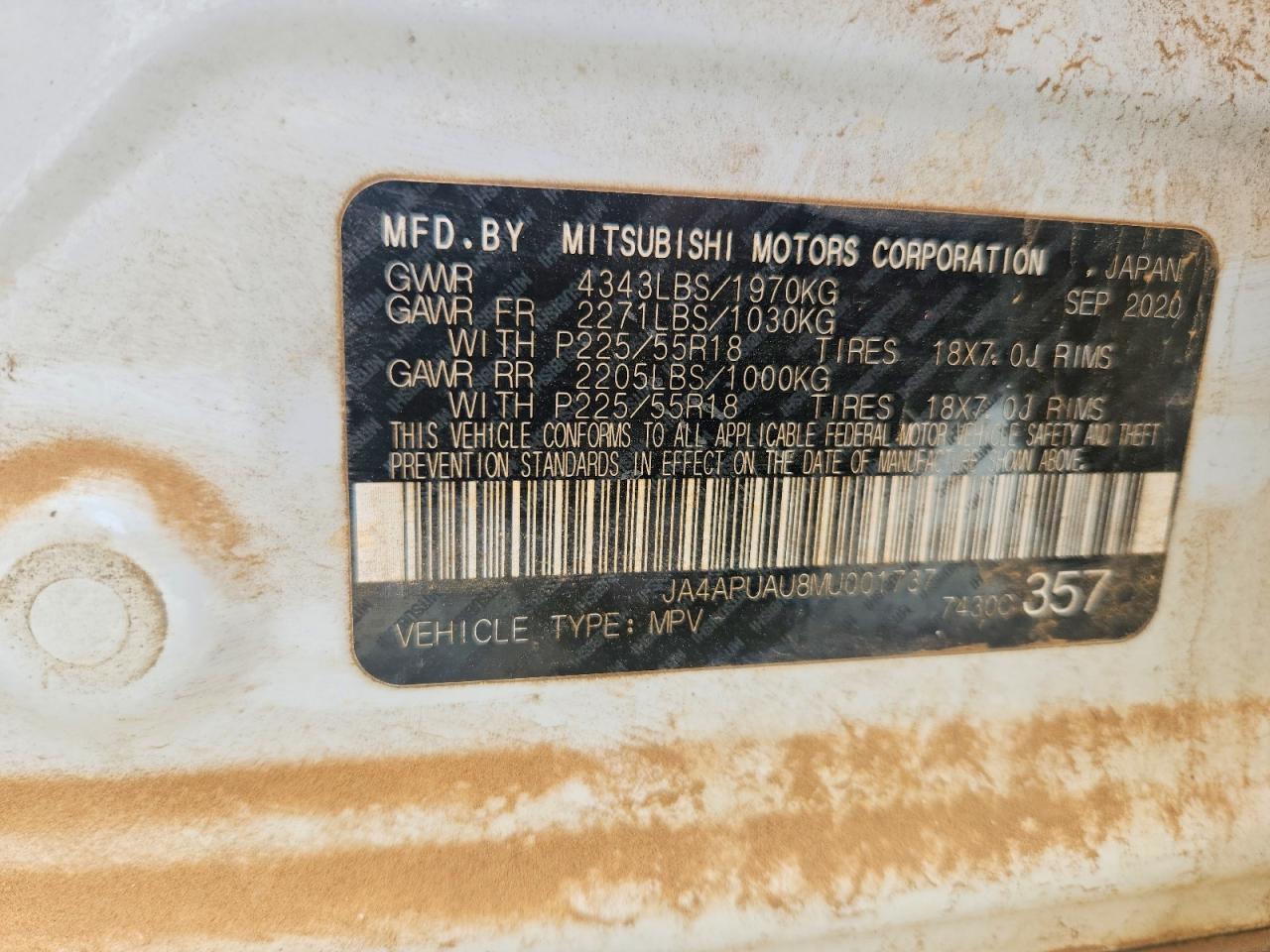 2021 MITSUBISHI OUTLANDER