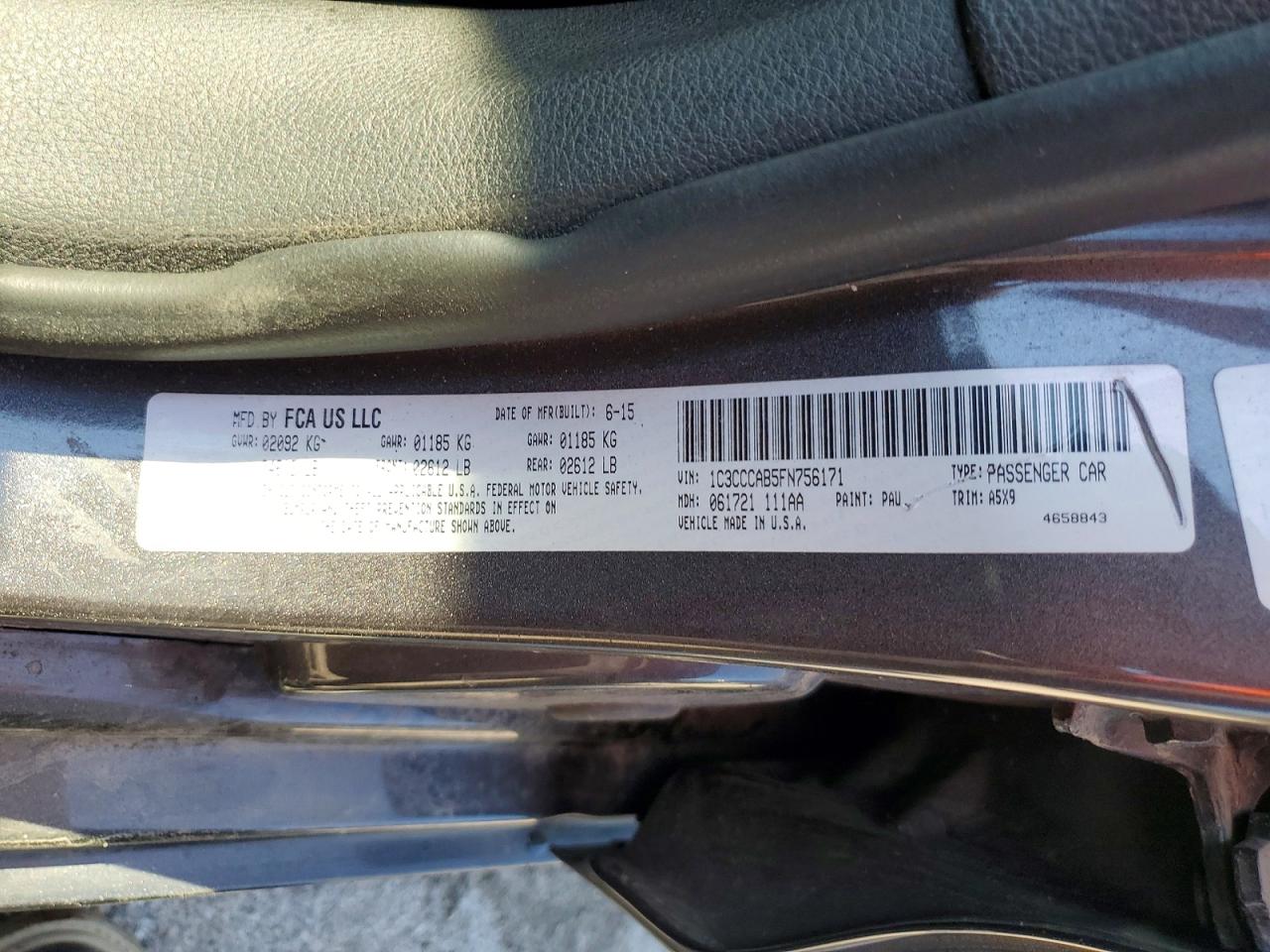 2015 CHRYSLER 200