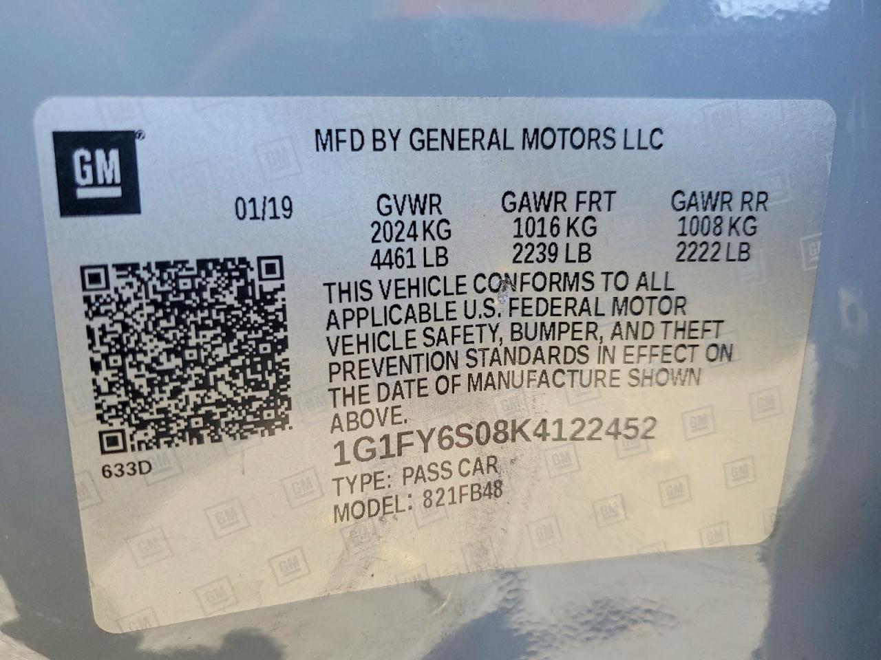 2019 CHEVROLET BOLT