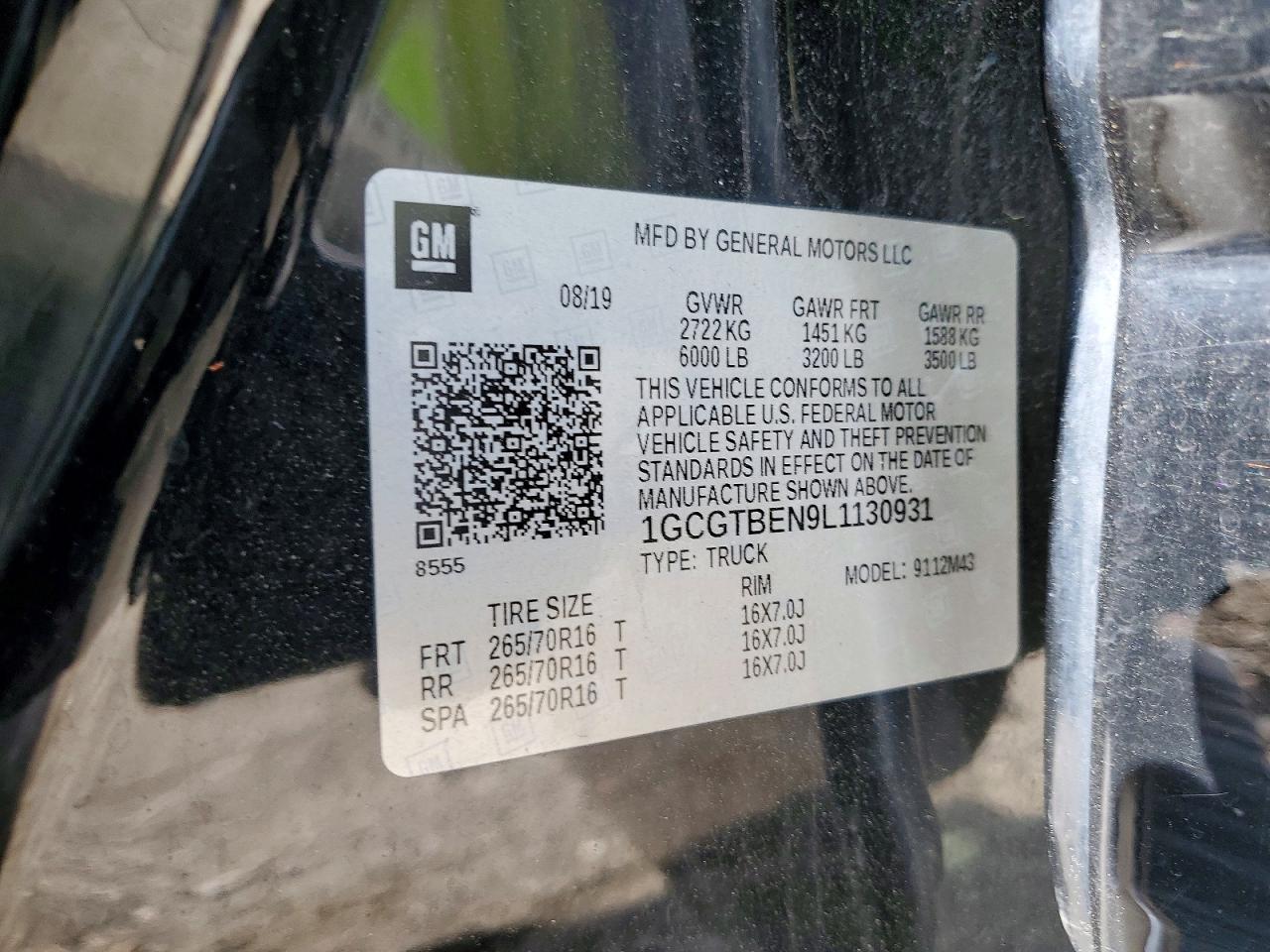 2020 CHEVROLET COLORADO