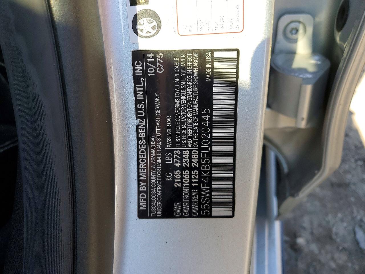 2015 MERCEDES-BENZ C-CLASS