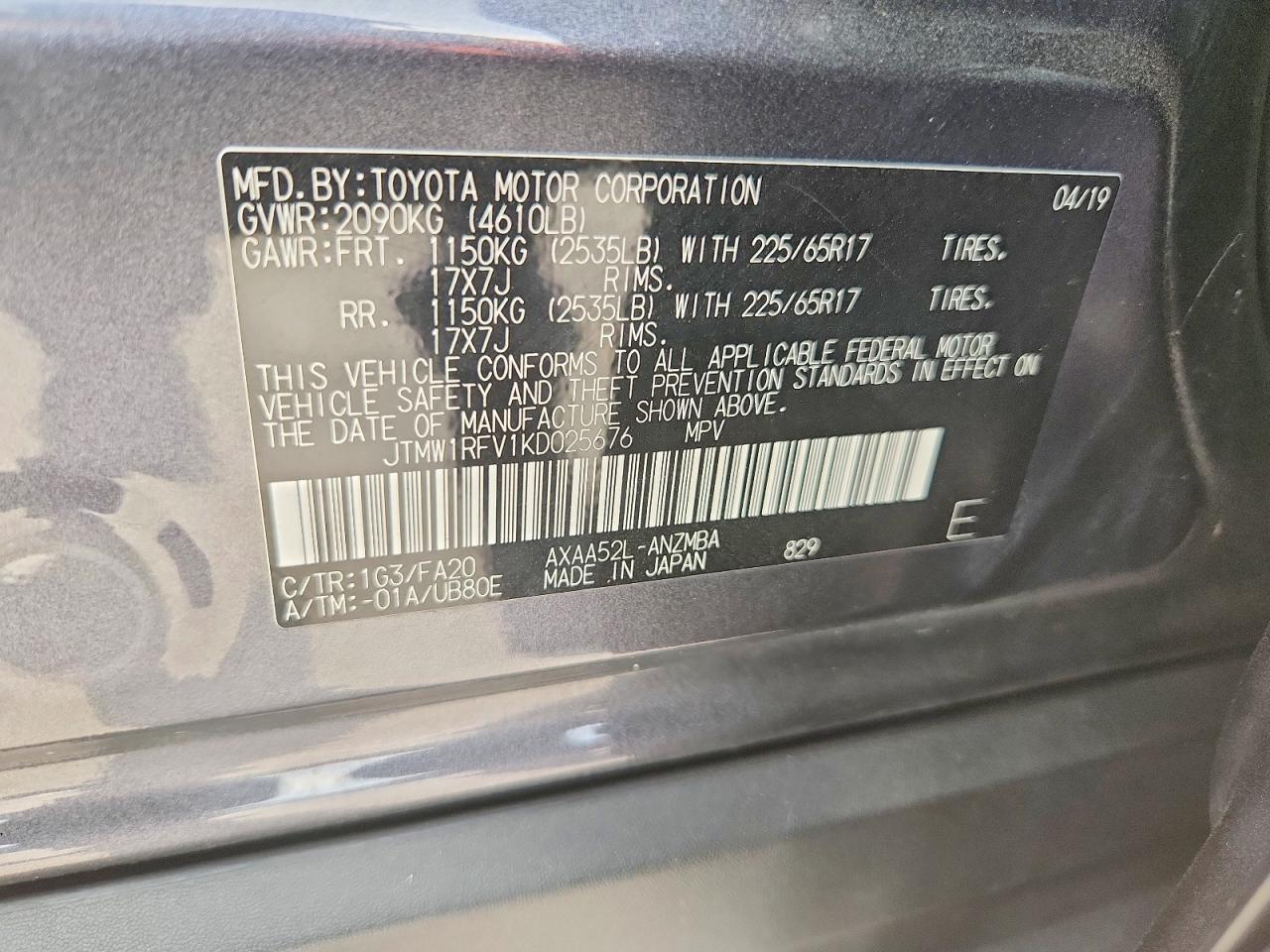 2019 TOYOTA RAV4