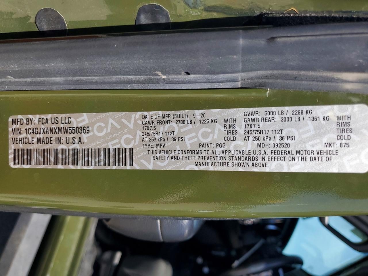2021 JEEP WRANGLER