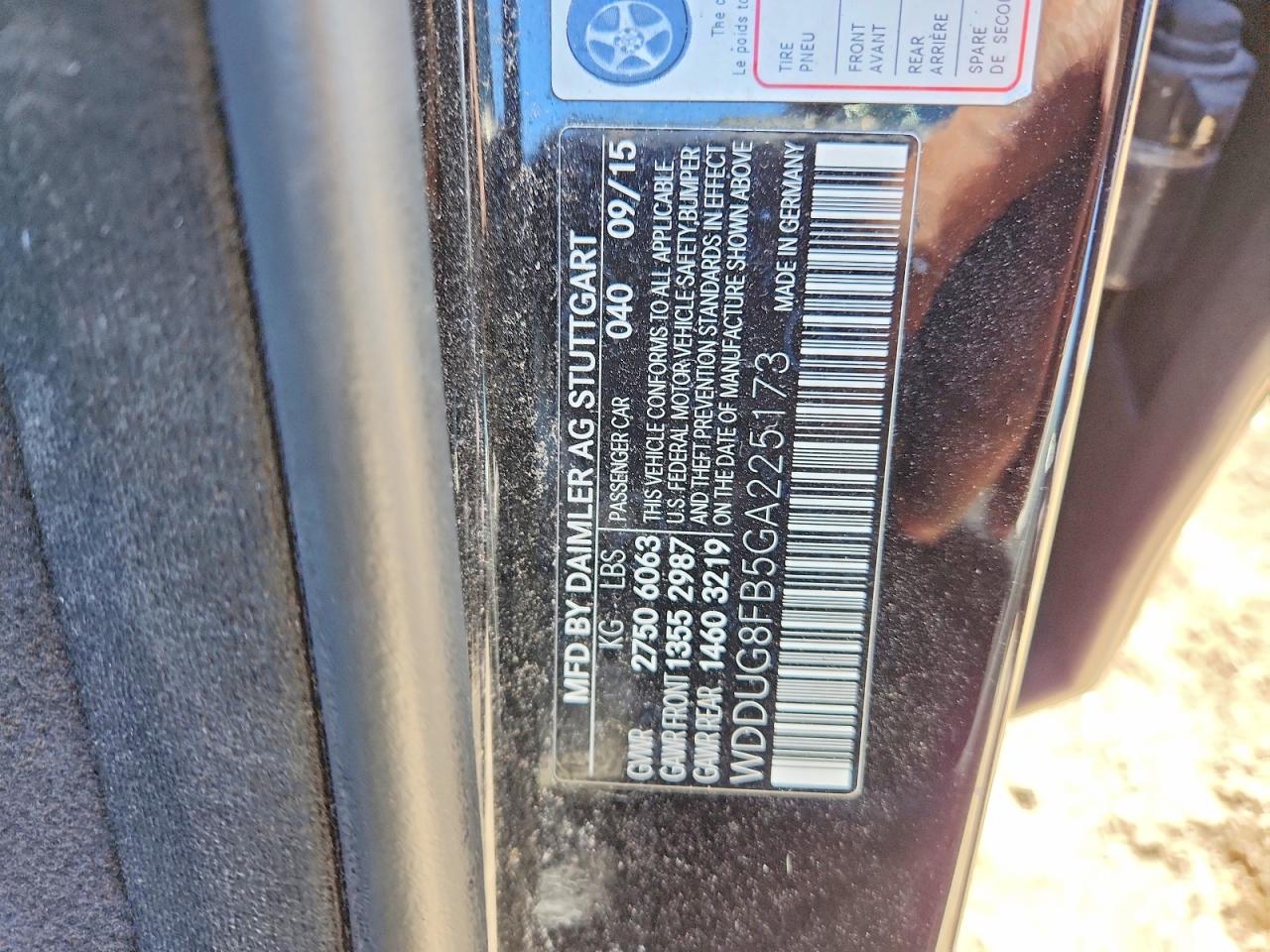 2016 MERCEDES-BENZ S-CLASS