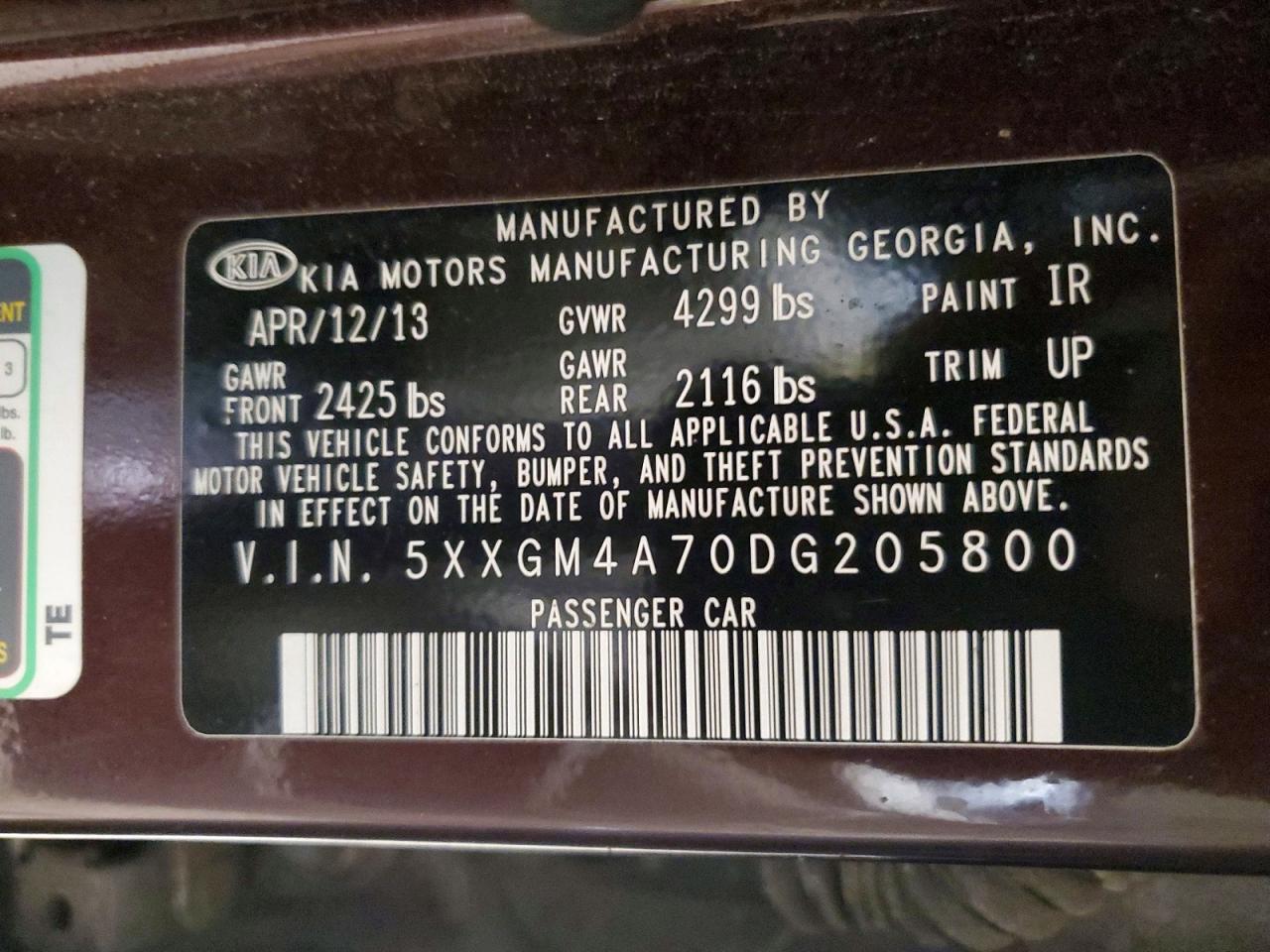 2013 KIA OPTIMA