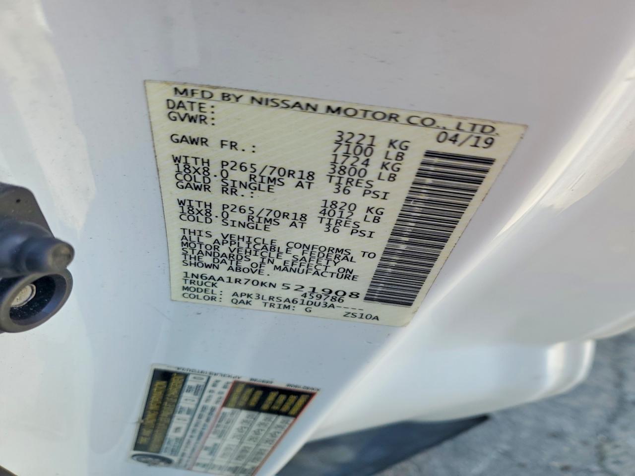2019 NISSAN TITAN