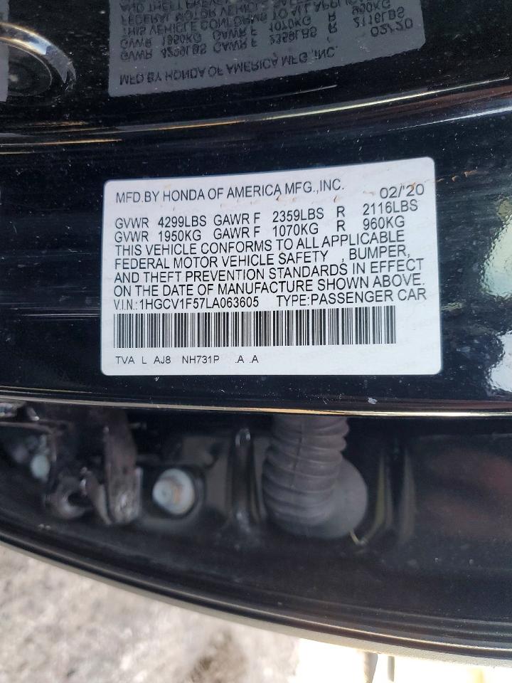 2020 HONDA ACCORD
