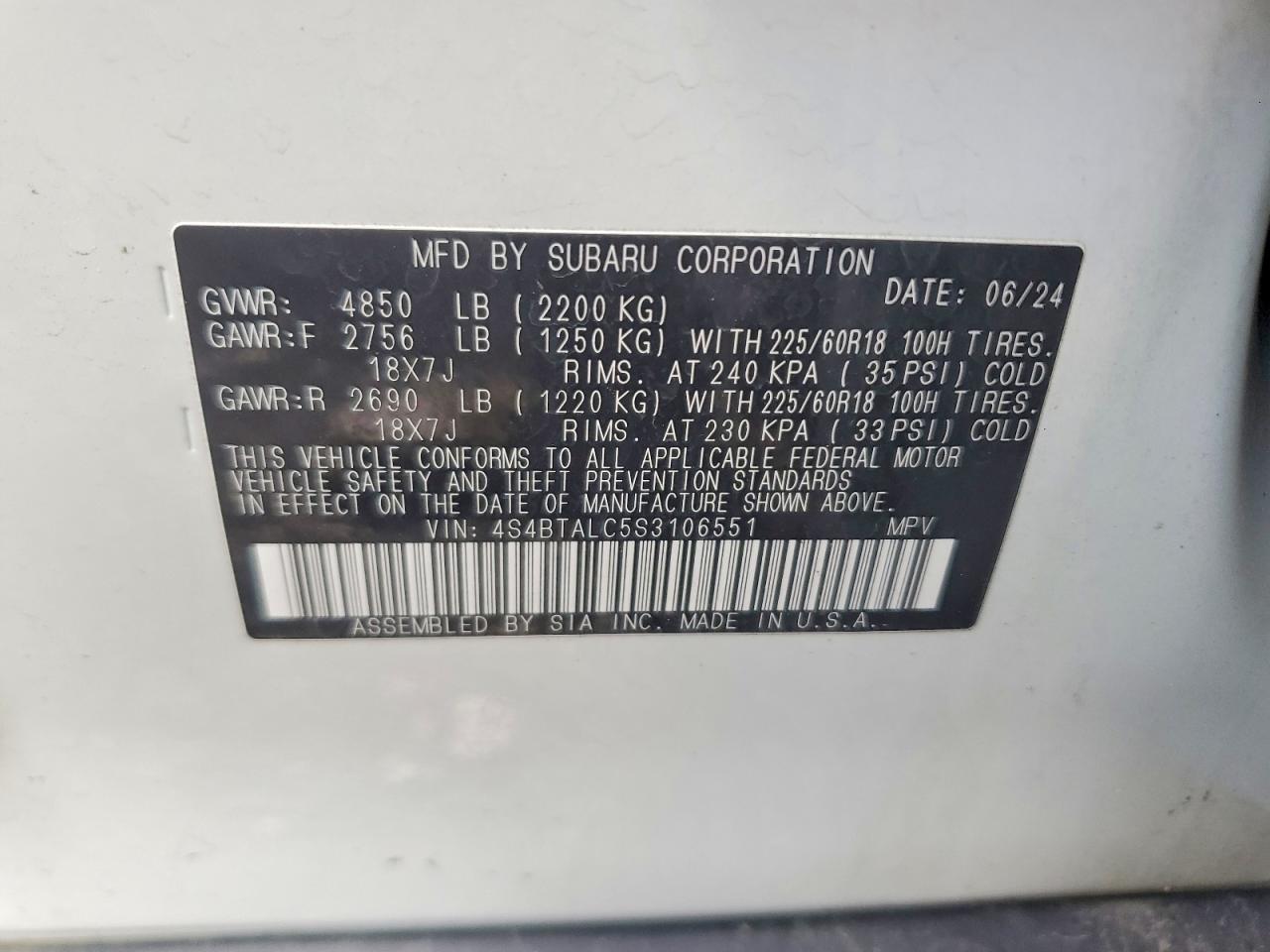 2025 SUBARU OUTBACK