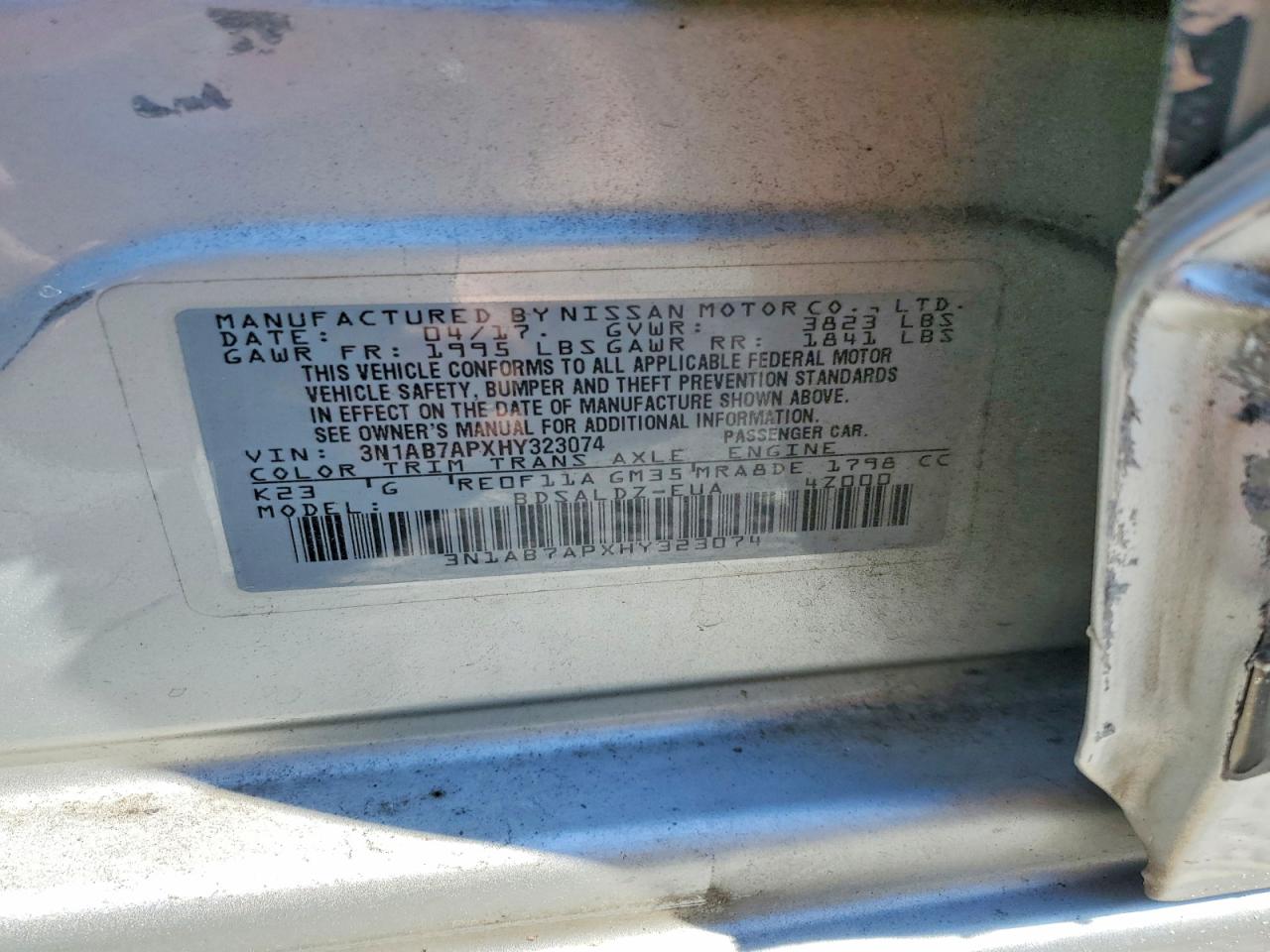 2017 NISSAN SENTRA
