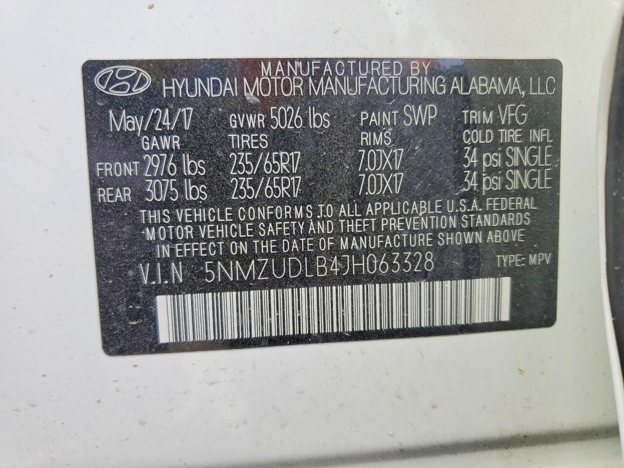 2018 HYUNDAI SANTA FE