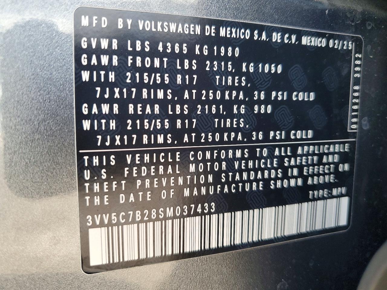 2025 VOLKSWAGEN 