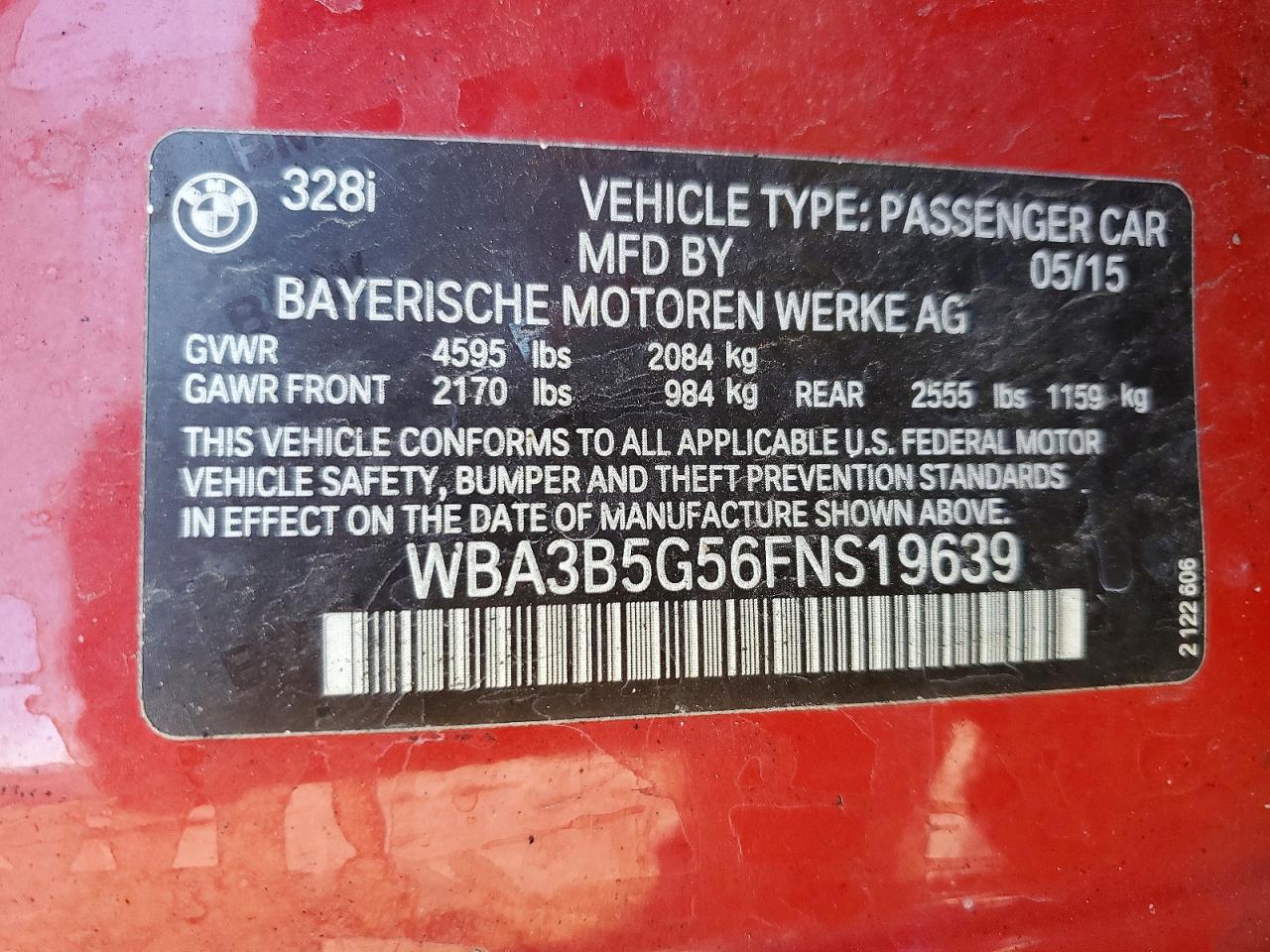 2015 BMW 3 SERIES