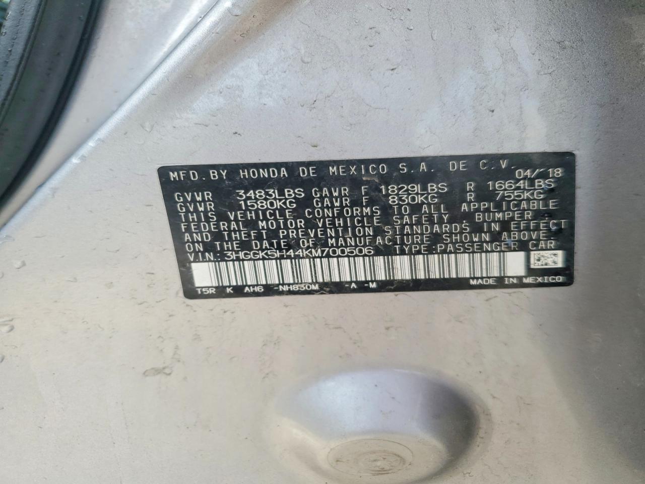 2019 HONDA FIT