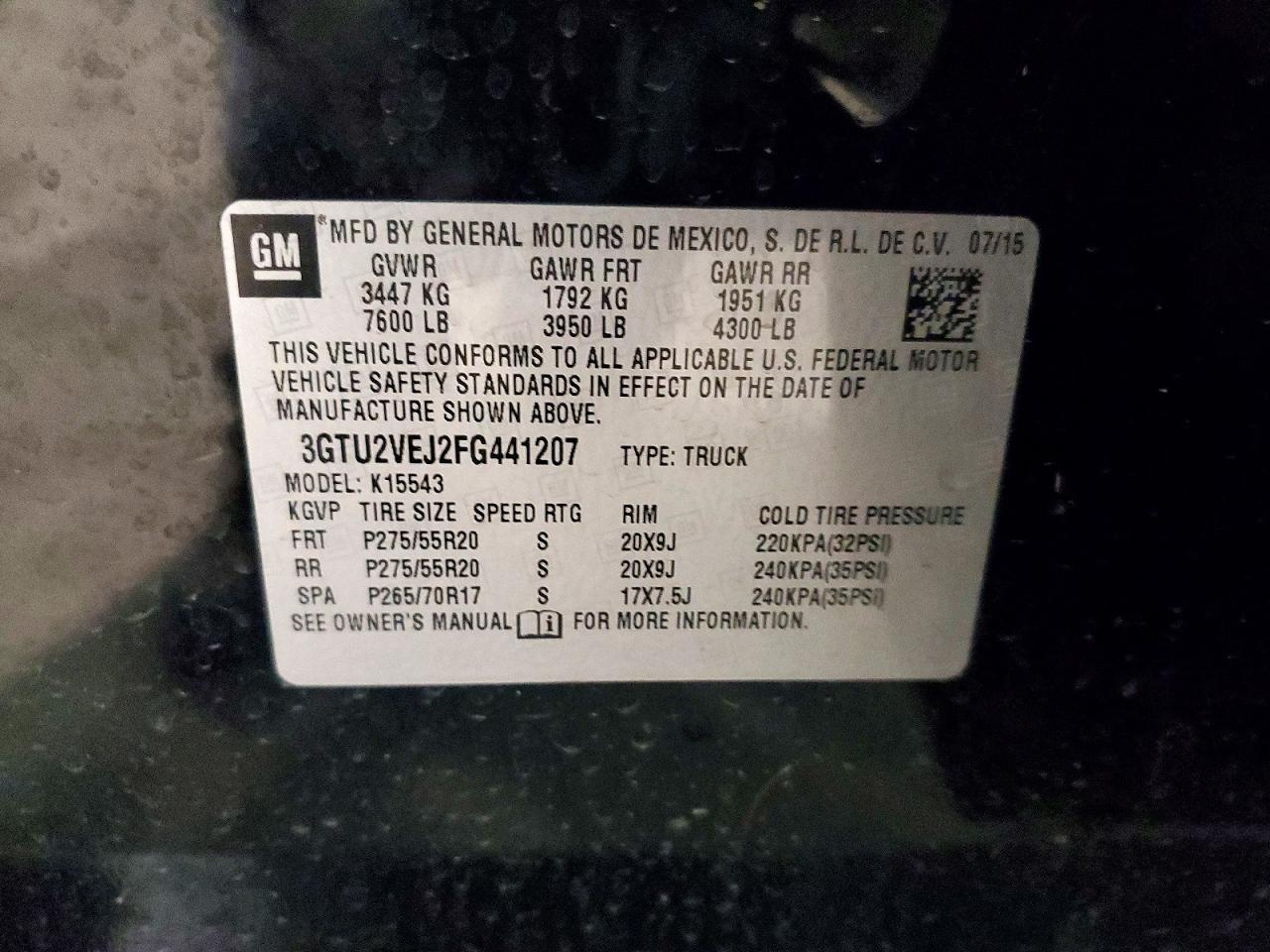 2015 GMC SIERRA