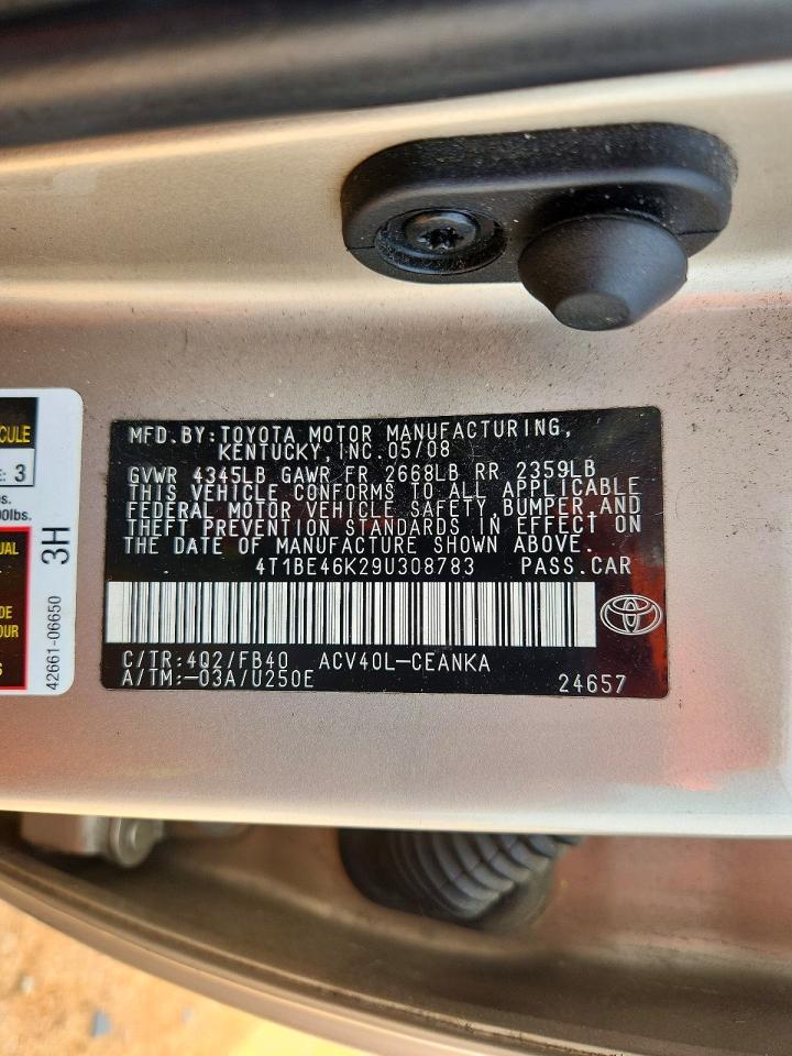 2009 TOYOTA CAMRY