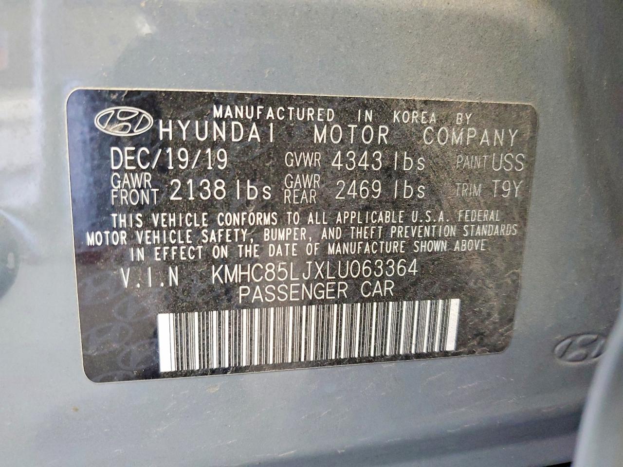 2020 HYUNDAI IONIQ