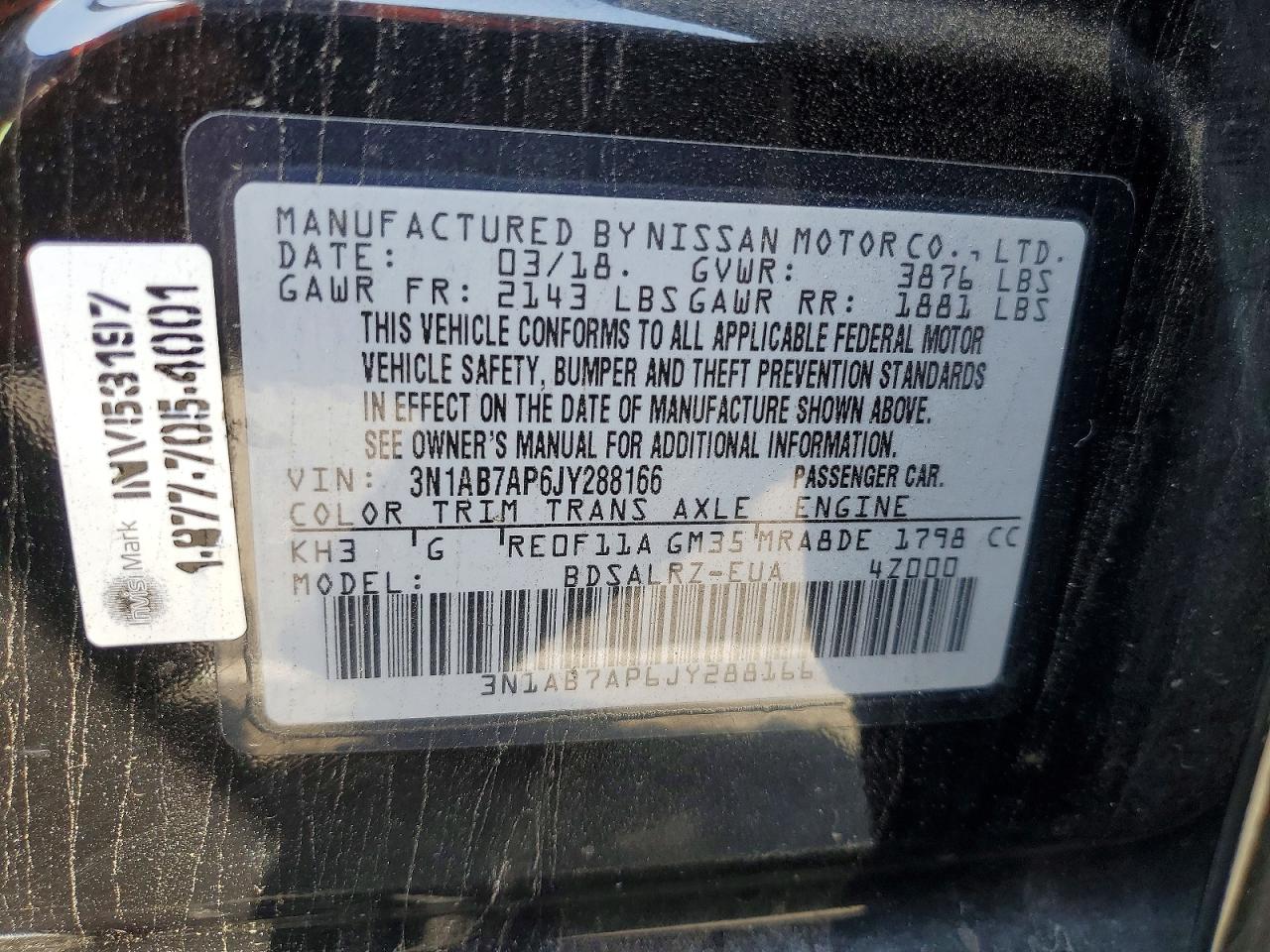 2018 NISSAN SENTRA