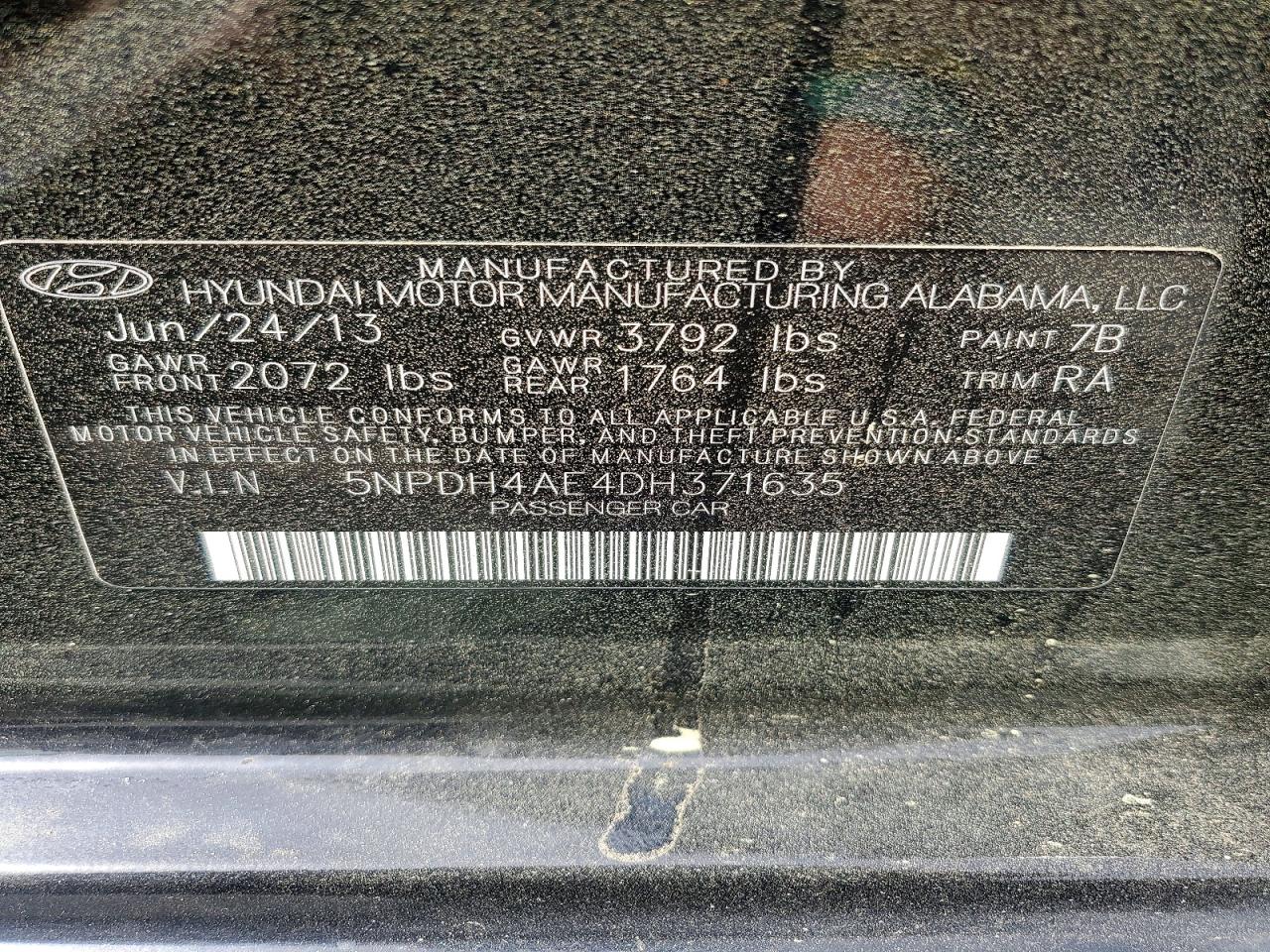 2013 HYUNDAI ELANTRA