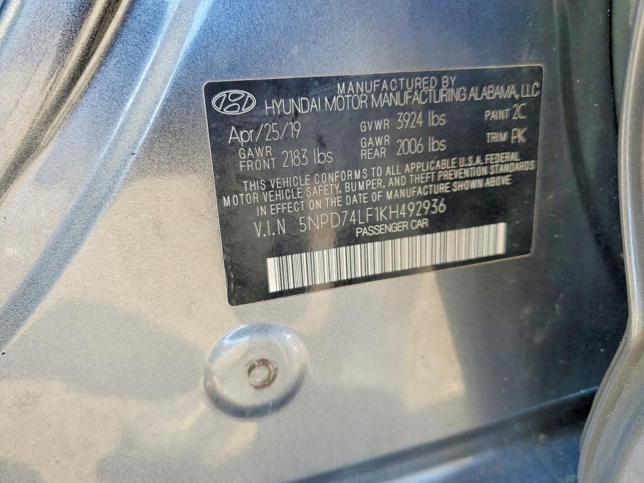 2019 HYUNDAI ELANTRA