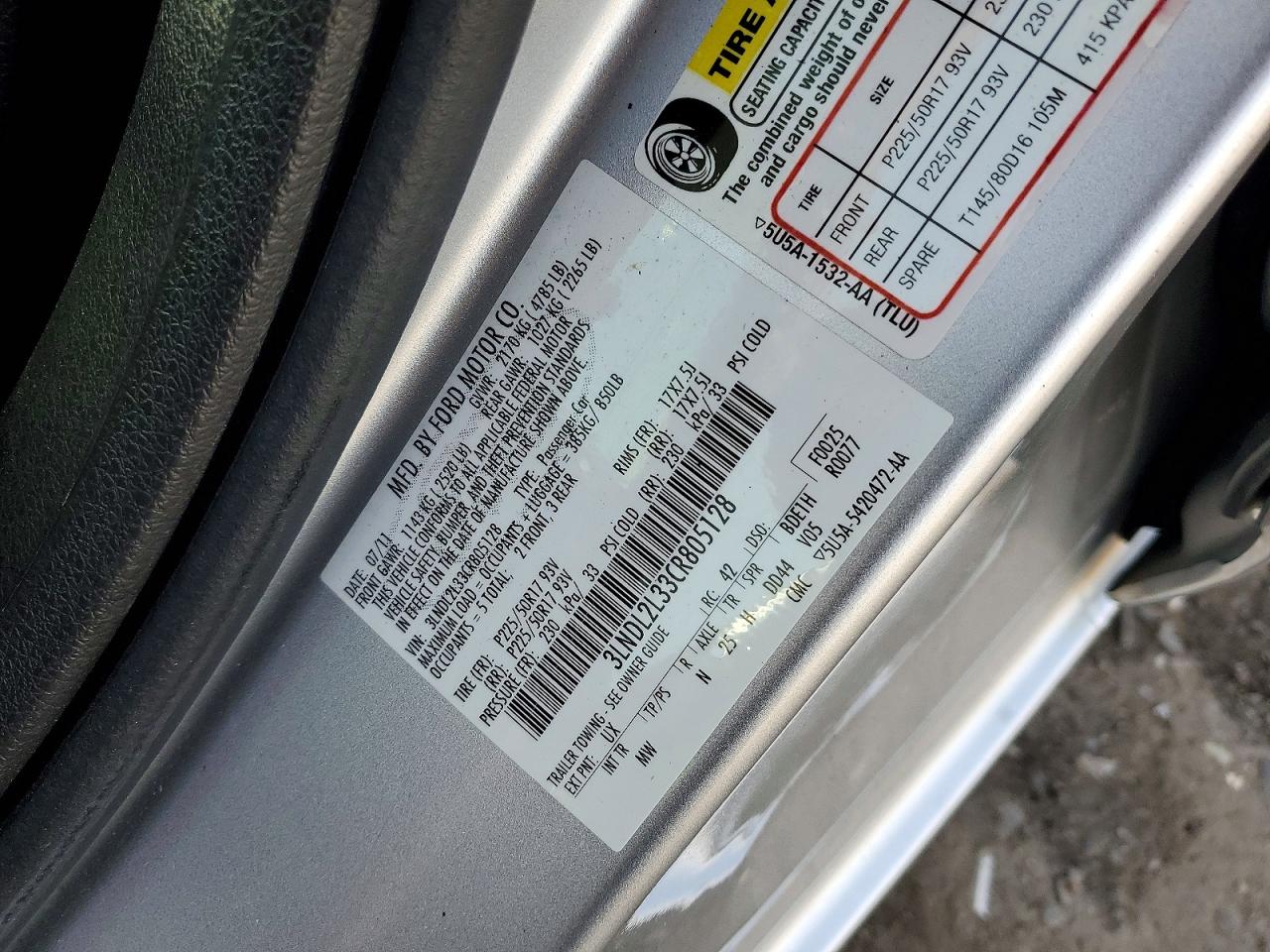 2012 LINCOLN MKZ