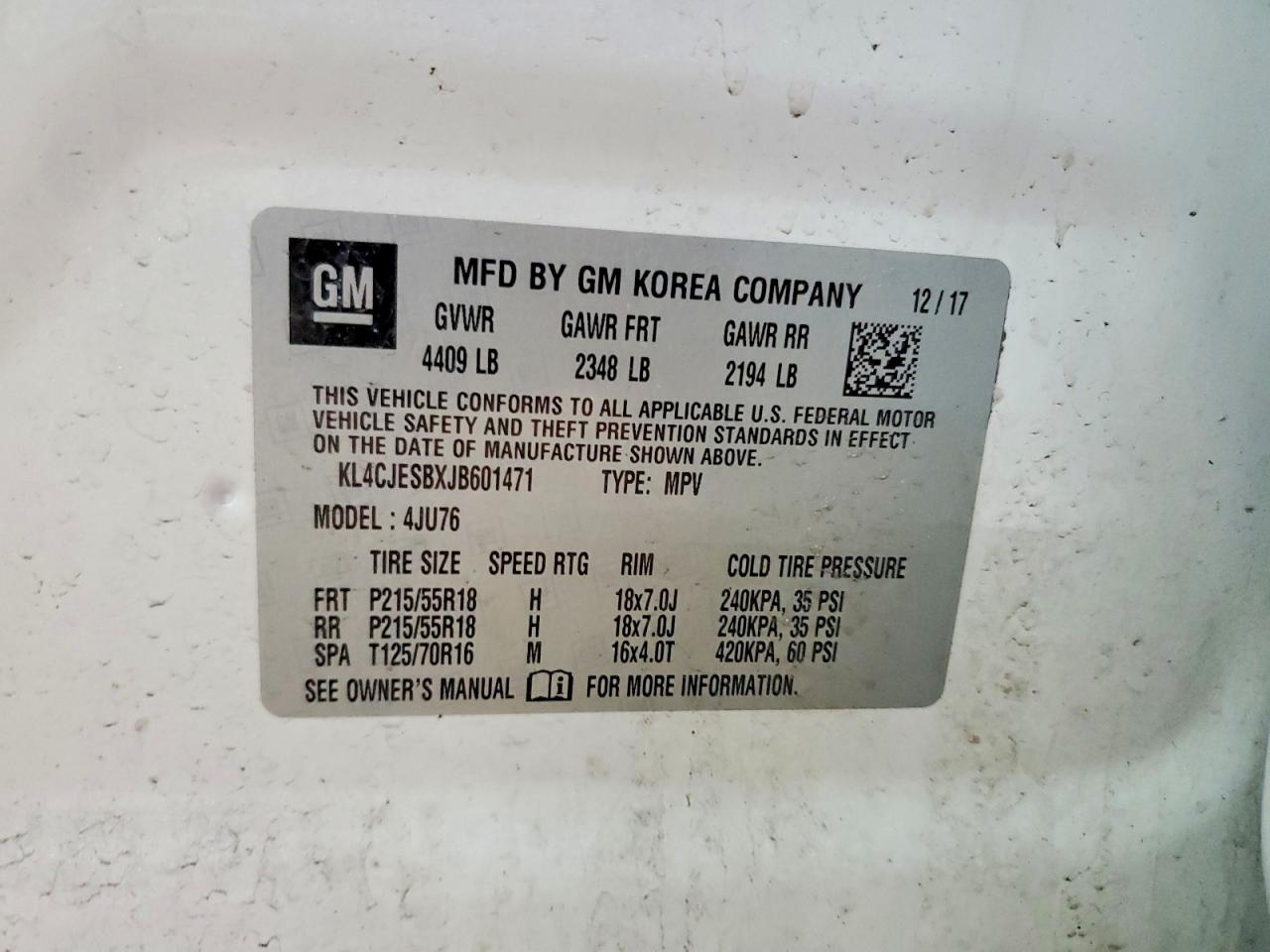 2018 BUICK ENCORE