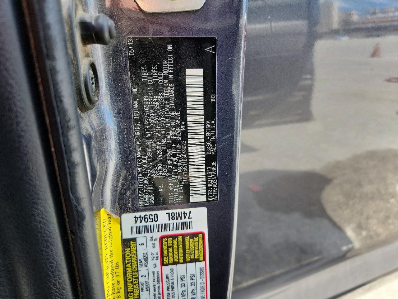 2013 TOYOTA SEQUOIA