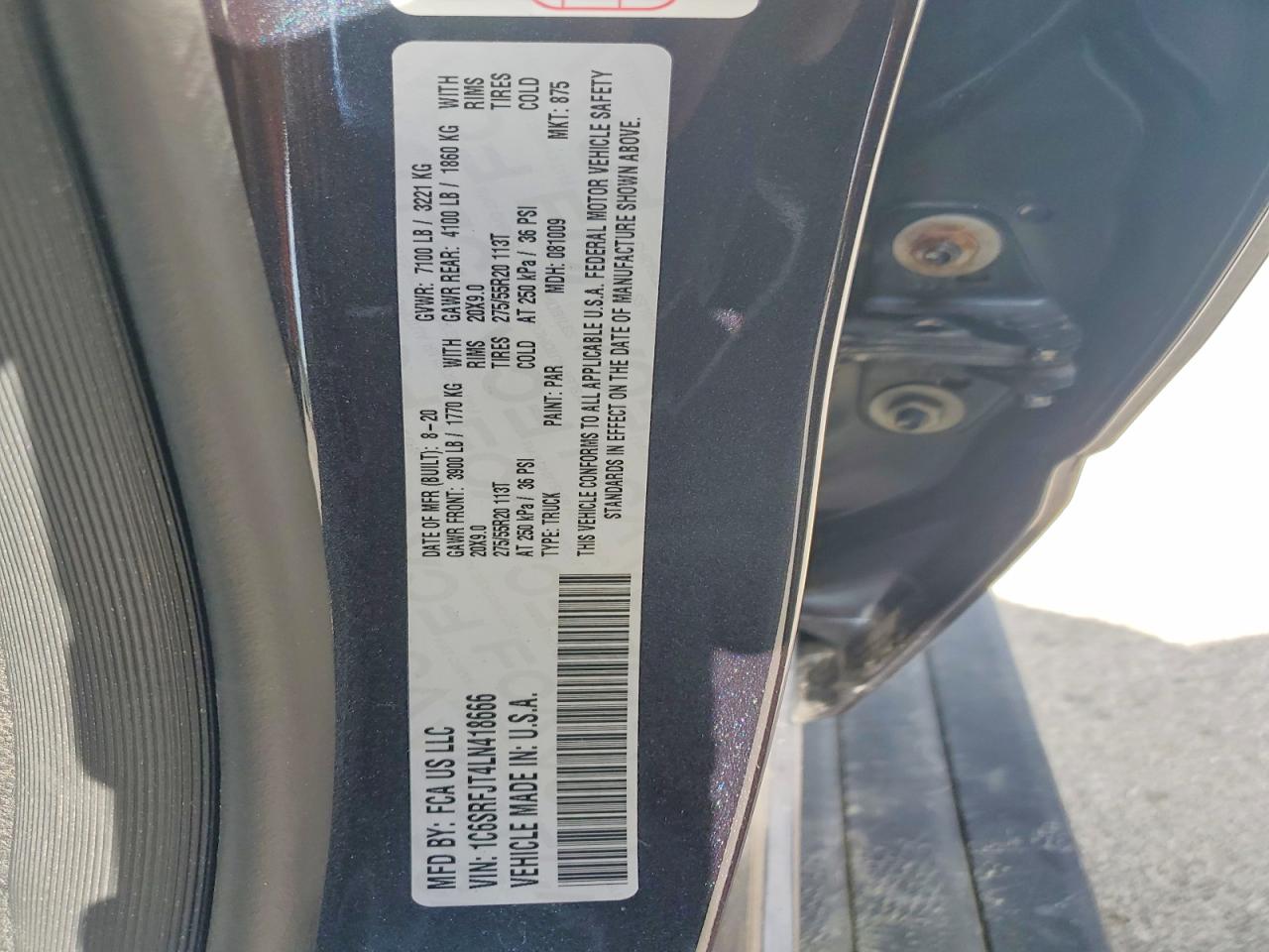 2020 RAM 1500