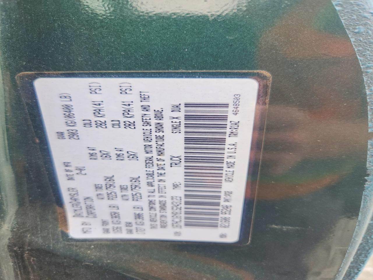 2001 DODGE RAM 1500