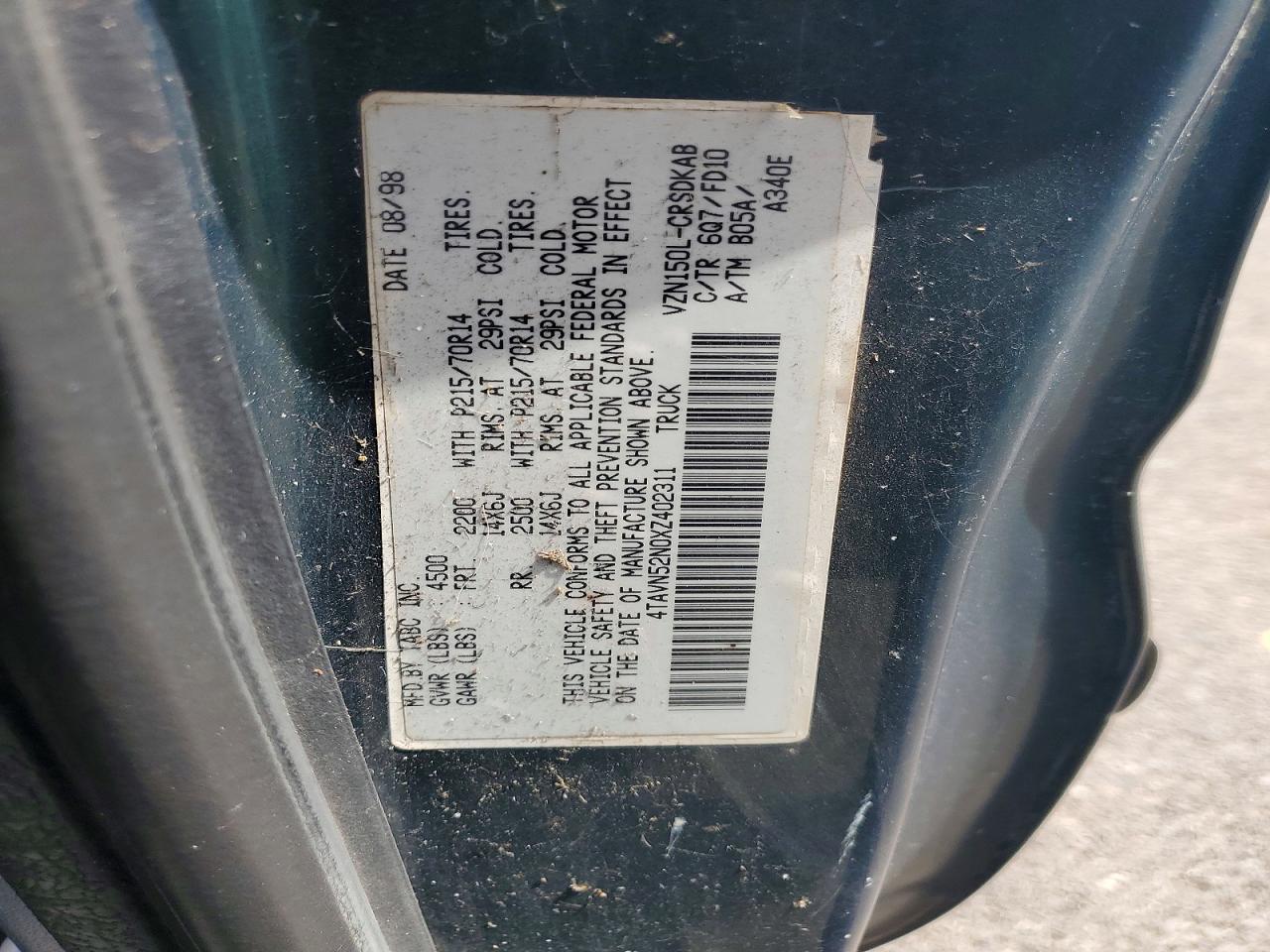 1999 TOYOTA TACOMA