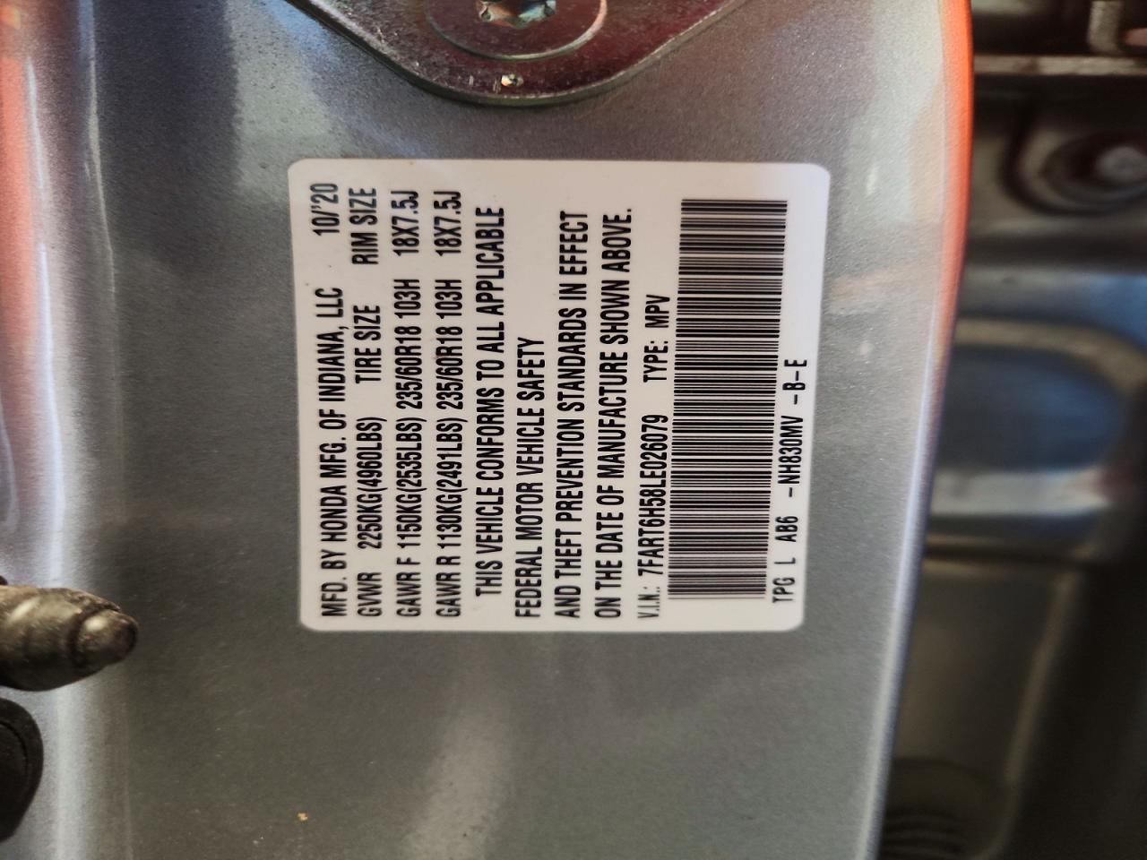 2020 HONDA CRV
