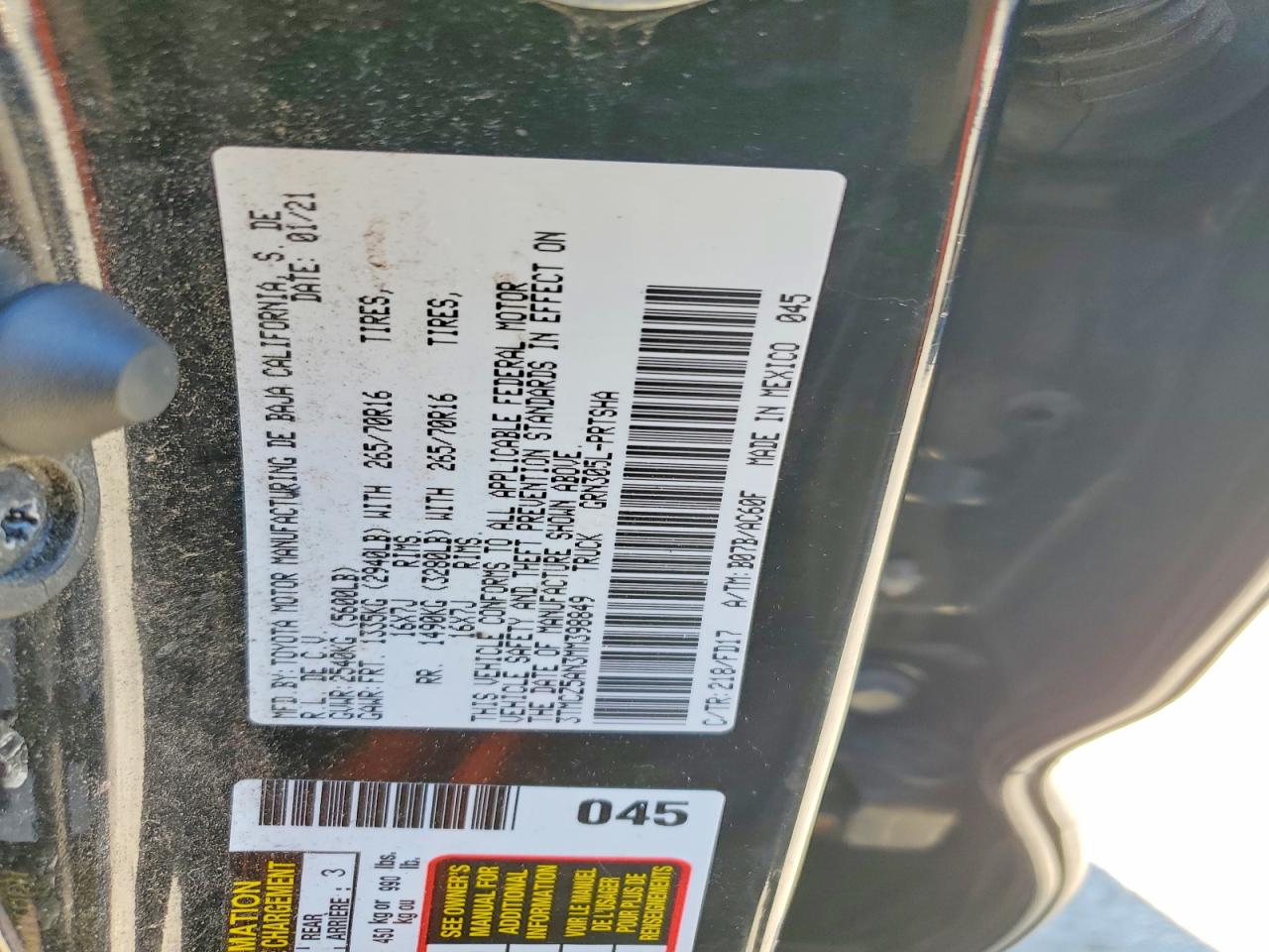 2021 TOYOTA TACOMA