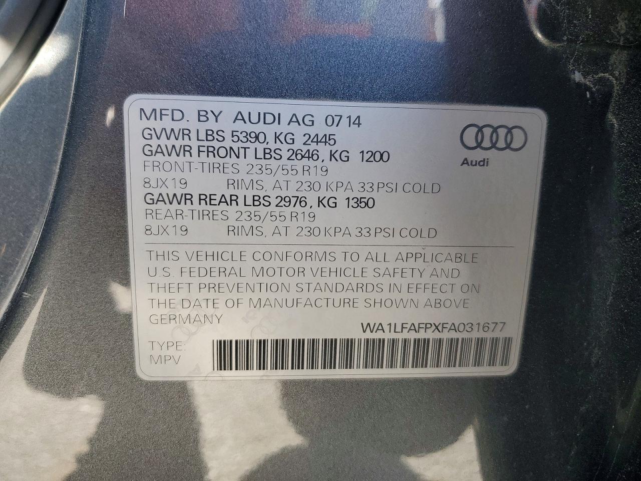 2015 AUDI Q5